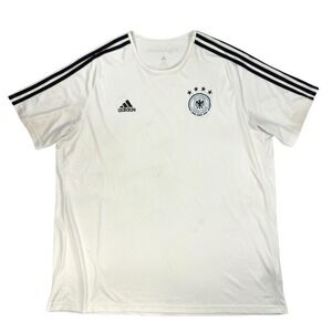 Adidas Germany Training Jersey Mens Size XXL Climalite Warm Up Soccer White